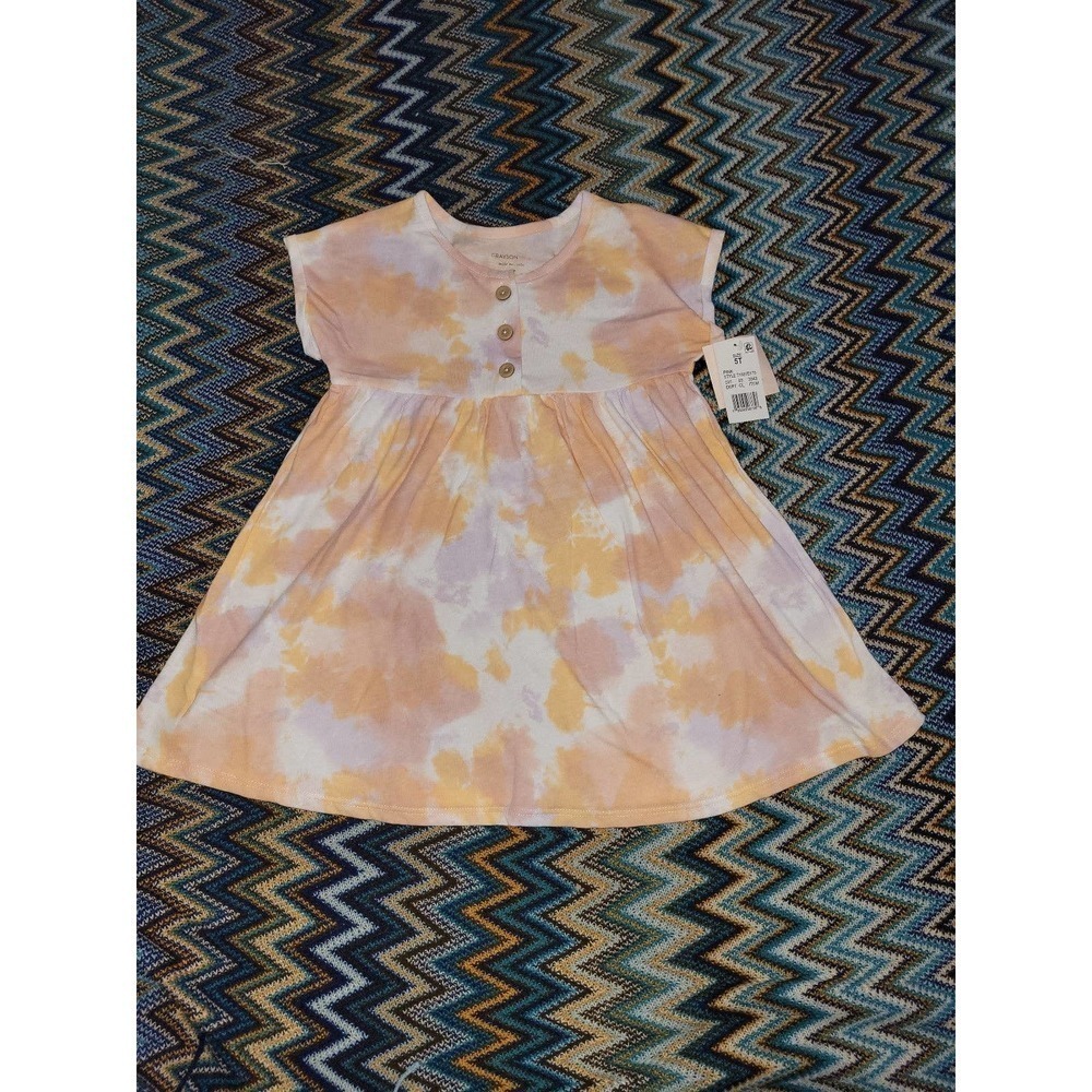 NWT Orange Tie-dye dress 5T
